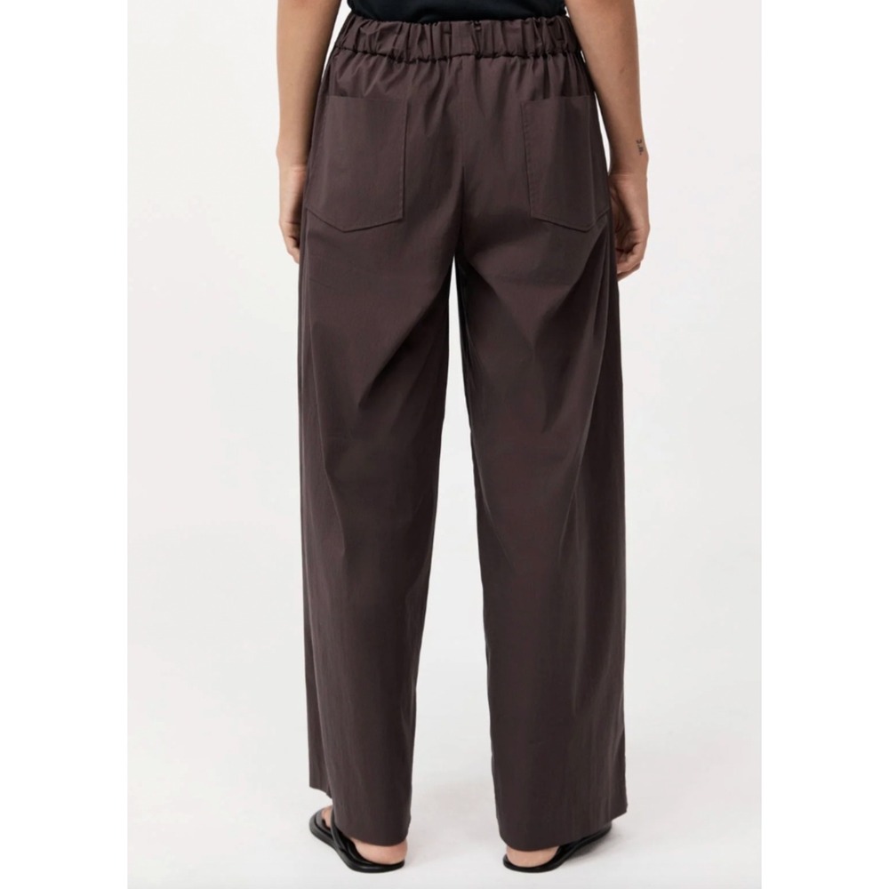 ST. AGNI Relaxed Balloon Wide Leg Trouser Pants in Chocolate Brown - Picture 2 of 11